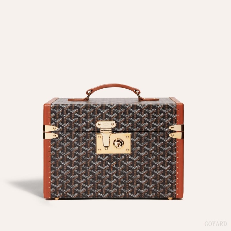 Black / Brown Goyard SARDAIGNE VANITY CASE | TVFA8558