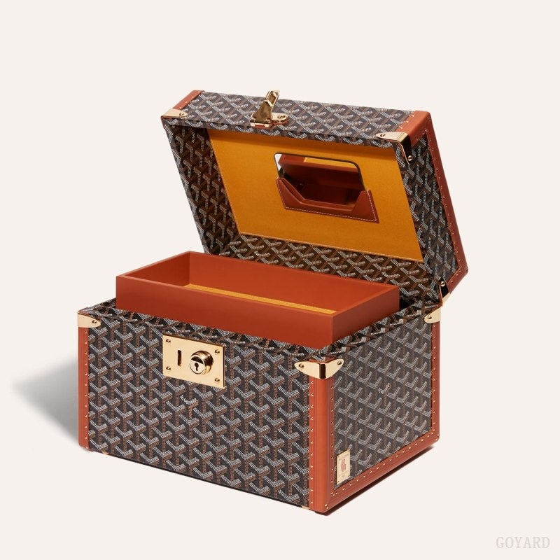 Black / Brown Goyard SARDAIGNE VANITY CASE | TVFA8558