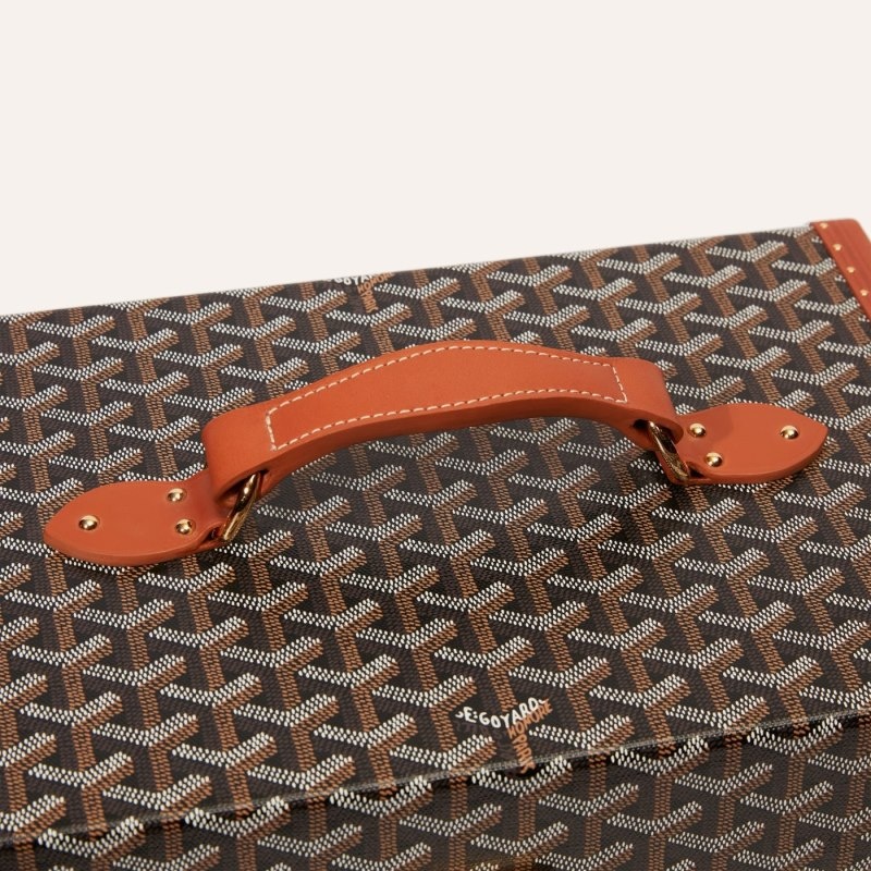 Black / Brown Goyard SARDAIGNE VANITY CASE | TVFA8558