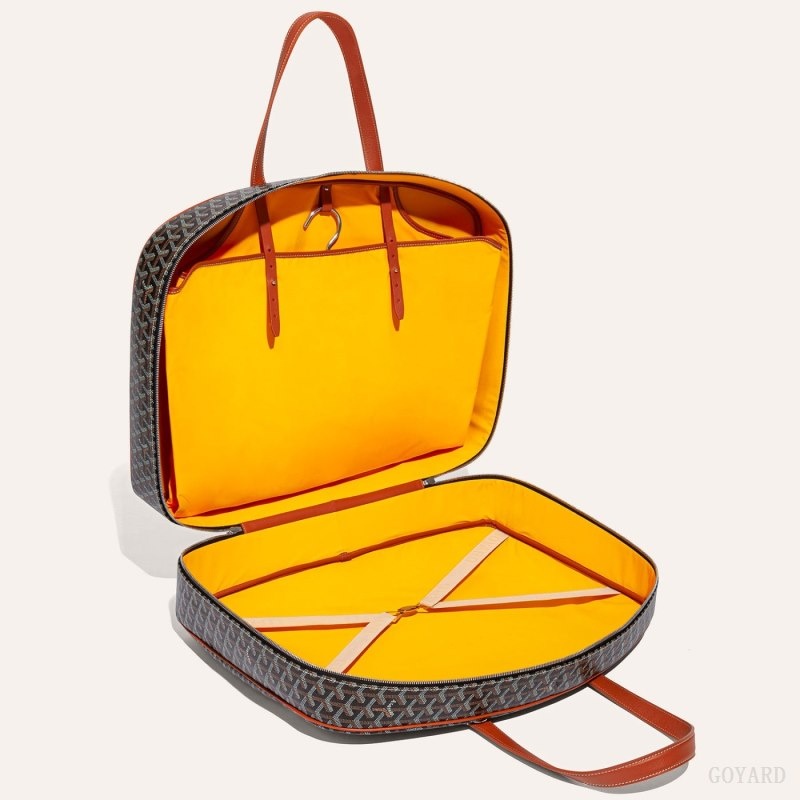 Black / Brown Goyard SAVILE ROW GARMENT BAG | DZMG9364