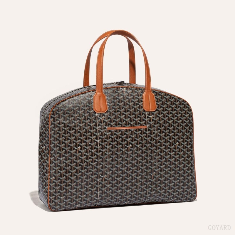 Black / Brown Goyard SAVILE ROW GARMENT BAG | DZMG9364