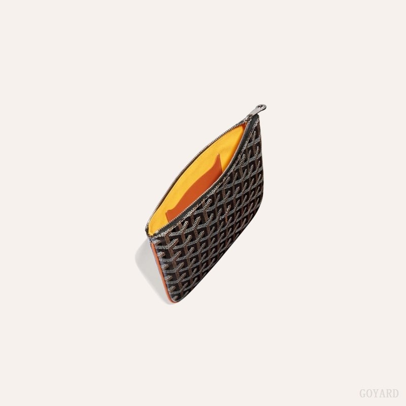 Black / Brown Goyard SÉNAT MINI WALLET | IEXI0190