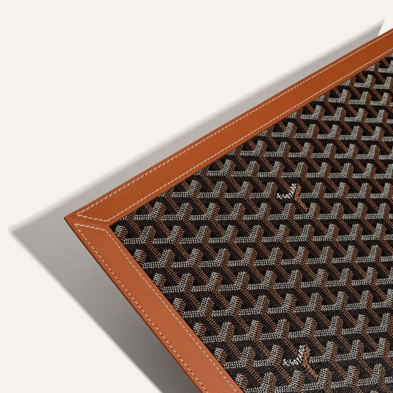 Black / Brown Goyard SOUS-MAIN DESK PAD | KHYS2822