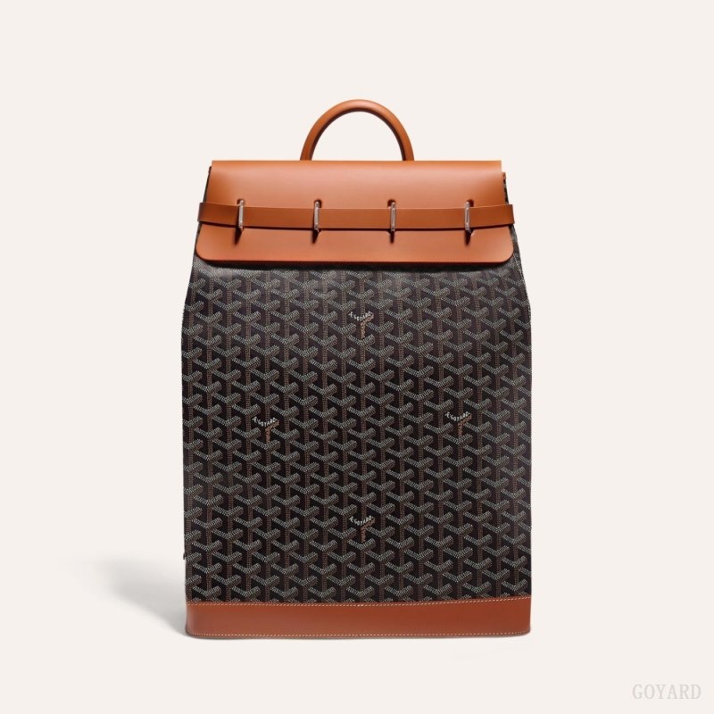 Black / Brown Goyard STEAMER PM BAG | MEMN4416