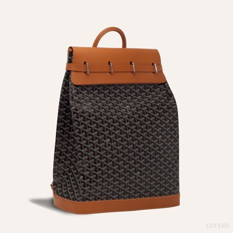 Black / Brown Goyard STEAMER PM BAG | MEMN4416