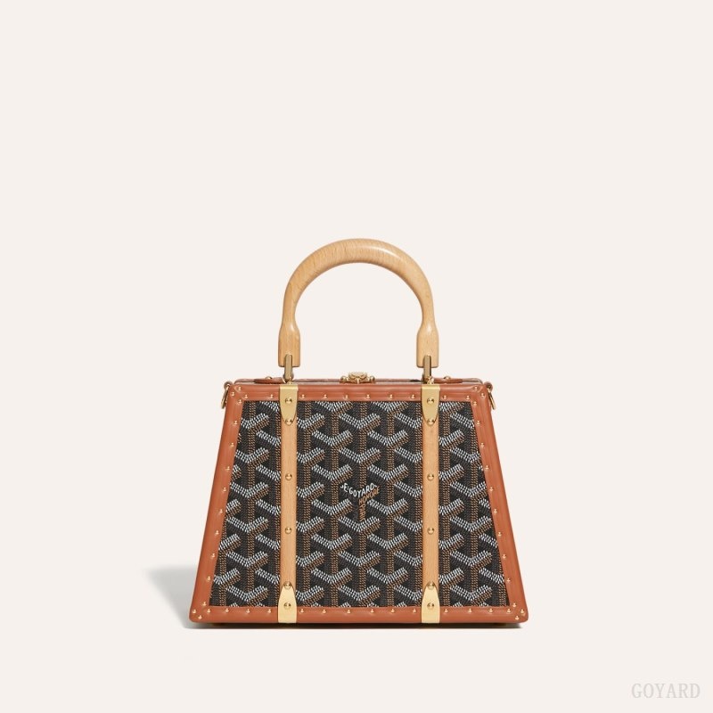 Black / Brown Goyard Saïgon Mini Trunk Bag | AHZN0328