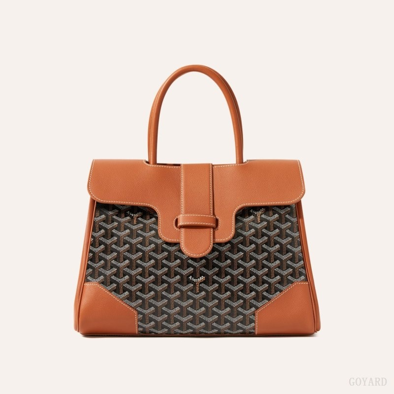 Black / Brown Goyard Saïgon tote bag | RNWB0003