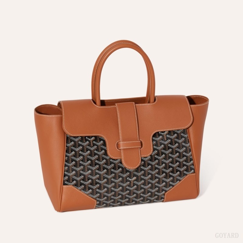 Black / Brown Goyard Saïgon tote bag | RNWB0003