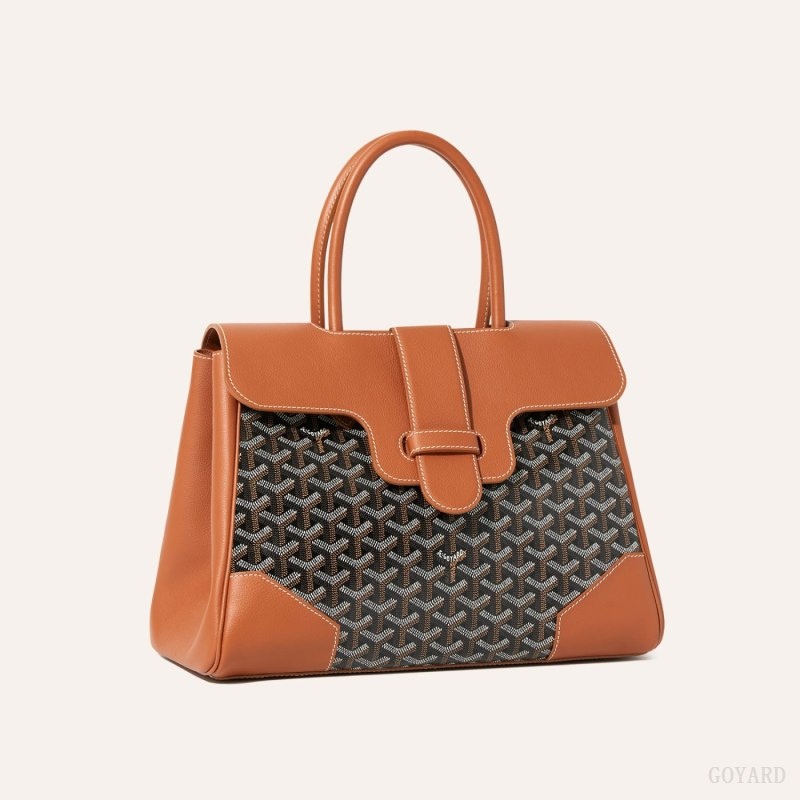 Black / Brown Goyard Saïgon tote bag | RNWB0003