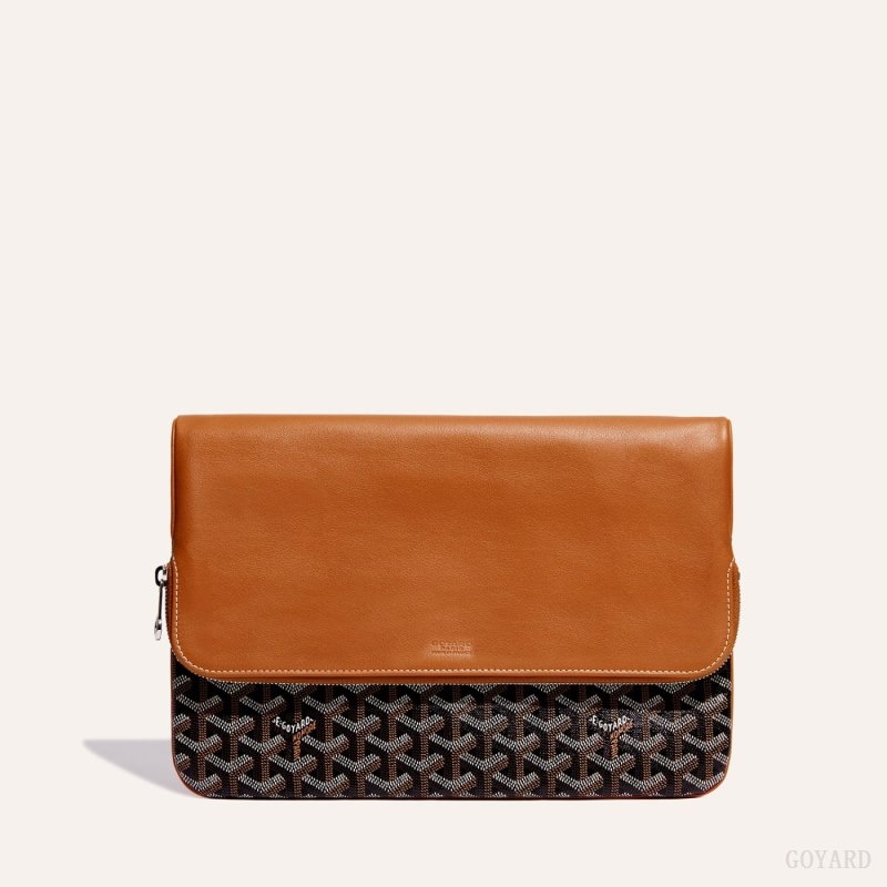 Black / Brown Goyard Sainte-Marie GM Clutch | FTTH1572