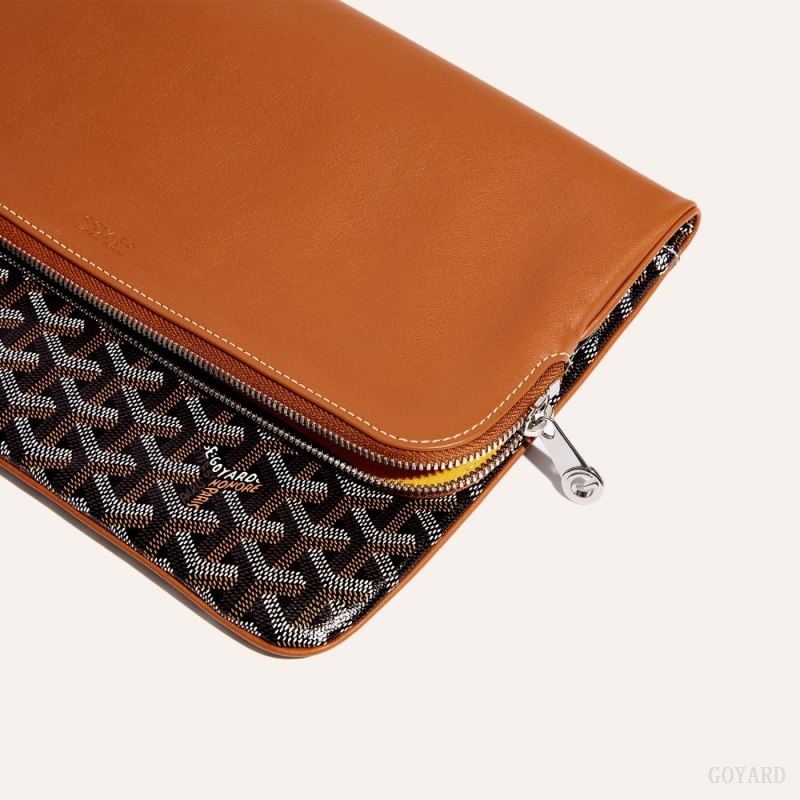 Black / Brown Goyard Sainte-Marie GM Clutch | FTTH1572