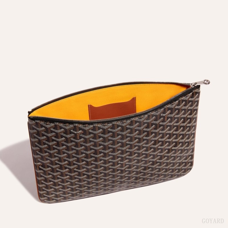 Black / Brown Goyard Sénat MGM Pouch | QHJY4522