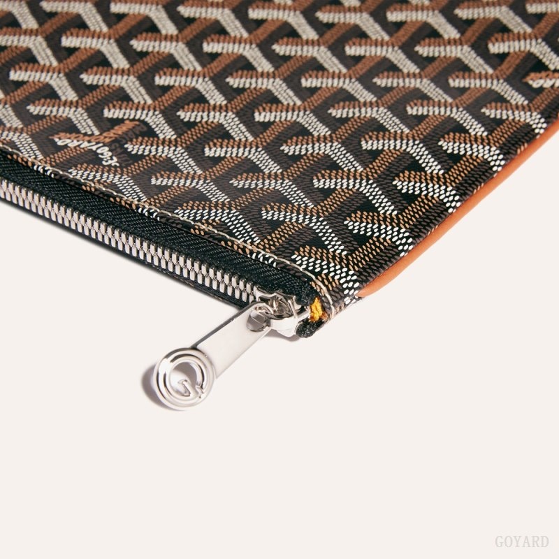 Black / Brown Goyard Sénat MGM Pouch | QHJY4522