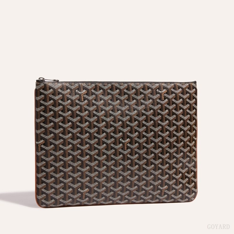 Black / Brown Goyard Sénat MGM Pouch | QHJY4522