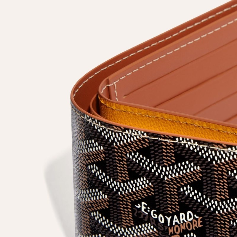 Black / Brown Goyard VICTOIRE WALLET | ISLJ4857