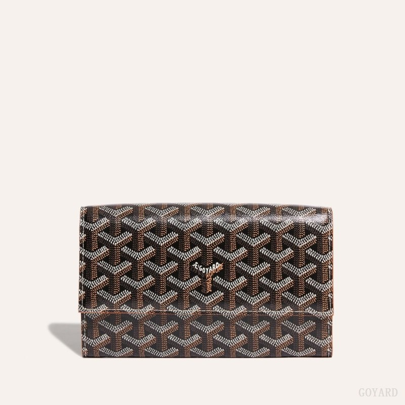 Black / Brown Goyard Varenne Continental Wallet | EQGL6680