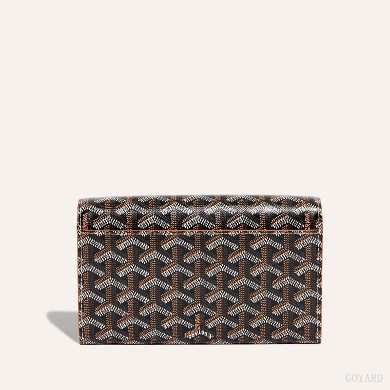 Black / Brown Goyard Varenne Continental Wallet | EQGL6680