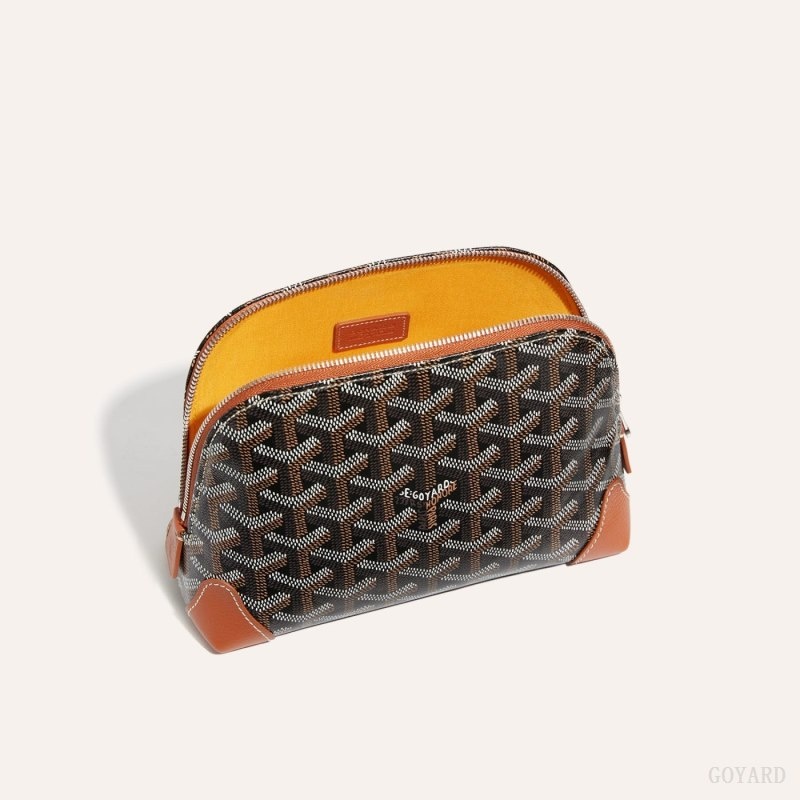 Black / Brown Goyard Vendôme Cosmetic Pouch | FYMF4913