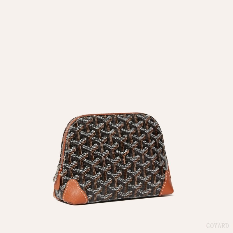 Black / Brown Goyard Vendôme Cosmetic Pouch | FYMF4913