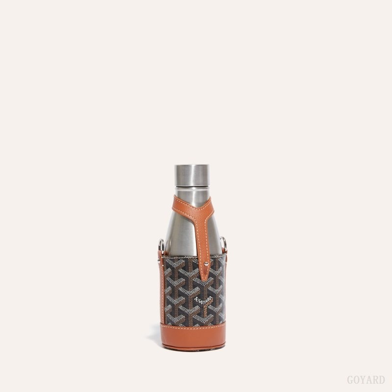 Black / Brown Goyard Yonne PM Case & Flask | EANN4583