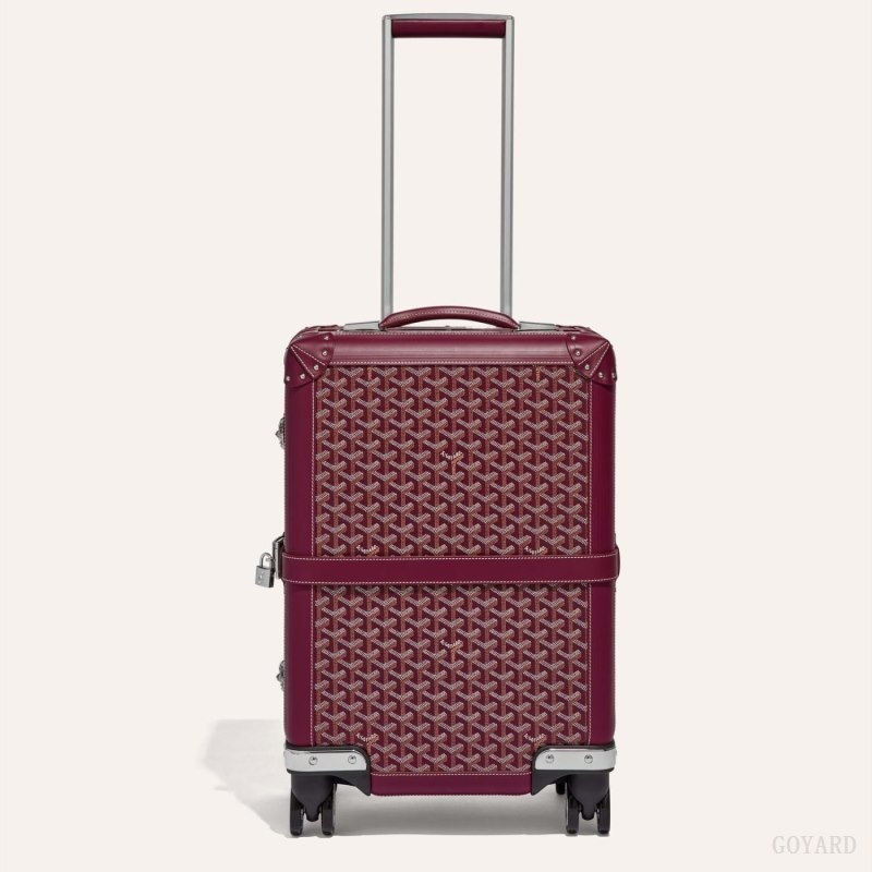 Burgundy Goyard BOURGET PM TROLLEY CASE | IZYG2924