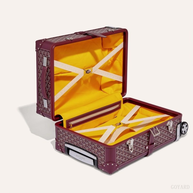 Burgundy Goyard BOURGET PM TROLLEY CASE | IZYG2924