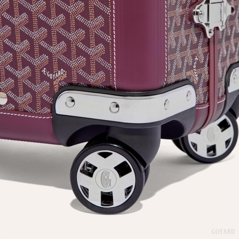 Burgundy Goyard BOURGET PM TROLLEY CASE | IZYG2924