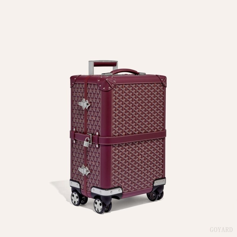 Burgundy Goyard BOURGET PM TROLLEY CASE | IZYG2924