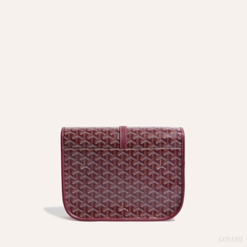 Burgundy Goyard Belvedere MM Bag | EKKO0846