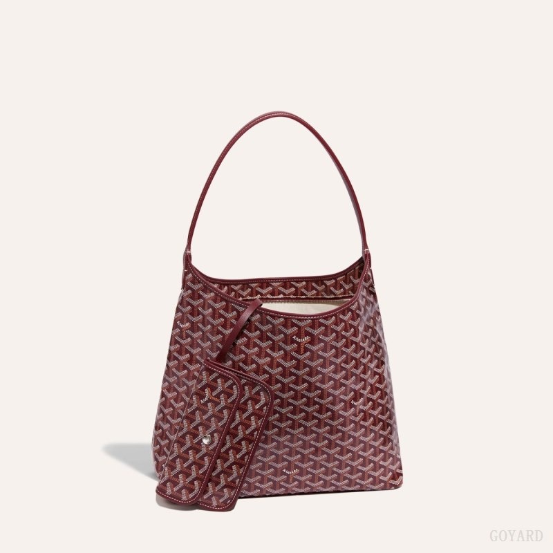 Burgundy Goyard Bohème Hobo Bag | YHDI3390