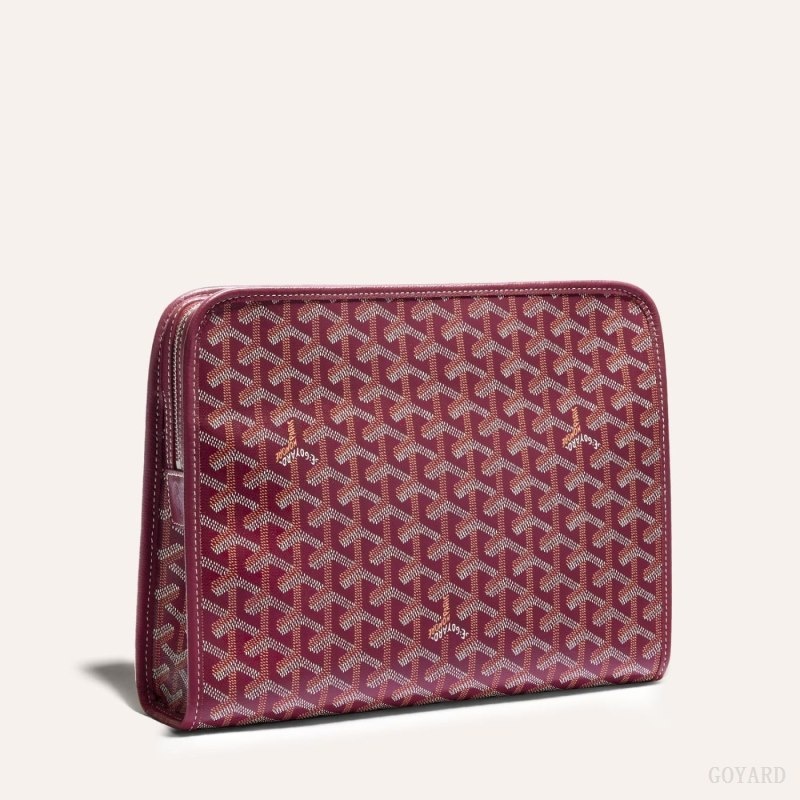 Burgundy Goyard JOUVENCE GM TOILET BAG | XIMF3742