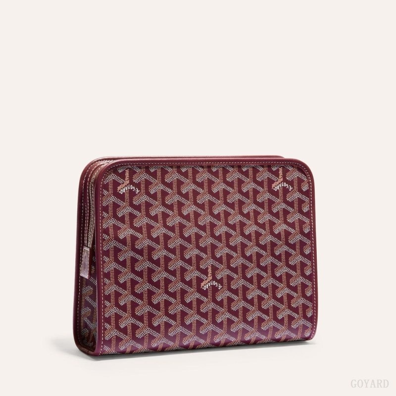 Burgundy Goyard JOUVENCE MM TOILET BAG | CXQH8086