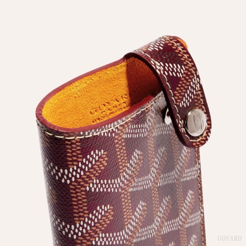 Burgundy Goyard MONTMARTRE PM GLASSES CASE | AOUJ7419