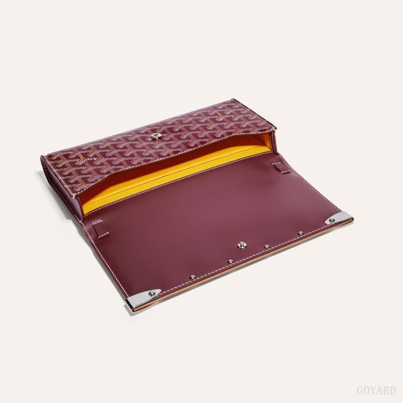 Burgundy Goyard Monte-Carlo PM Clutch | BZFB2525