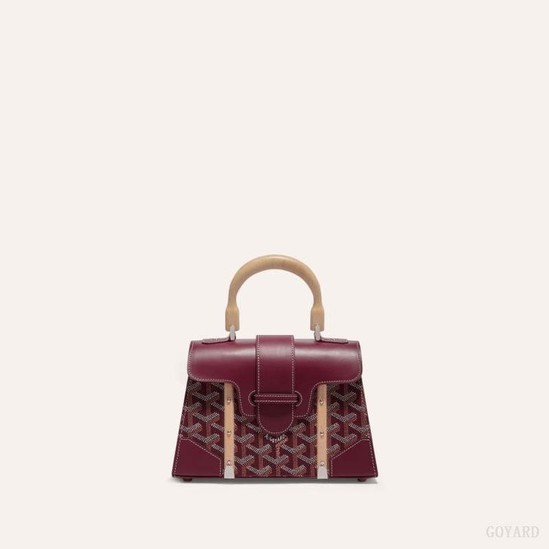 Burgundy Goyard SAÏGON STRUCTURE MINI BAG | KCBZ3540