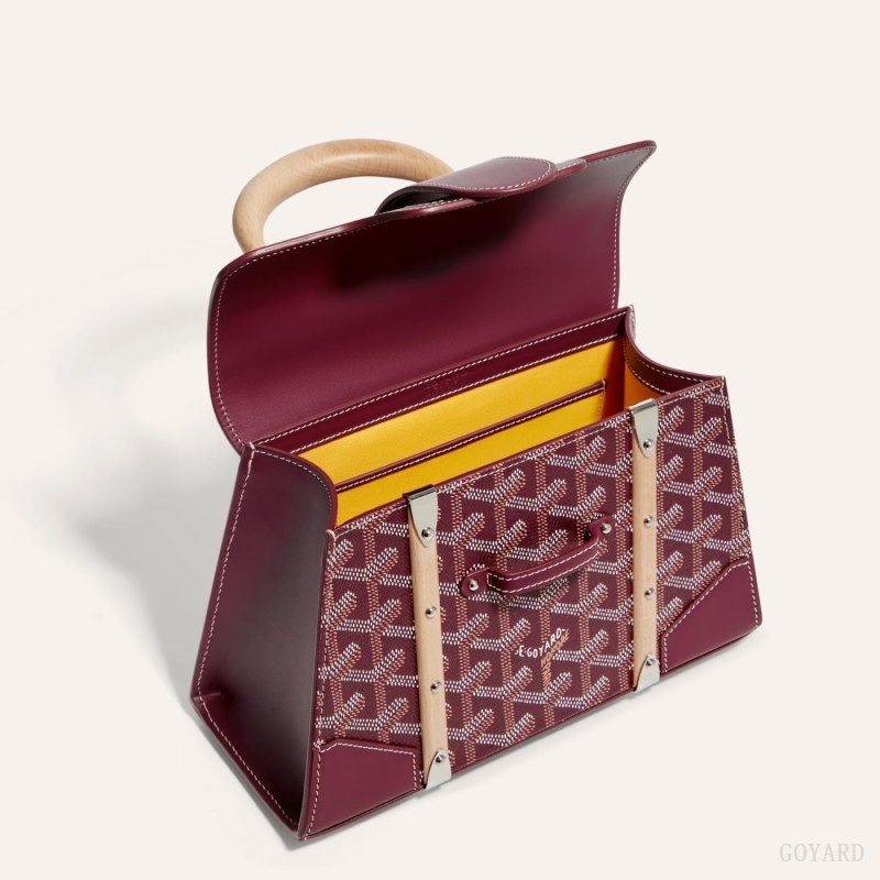 Burgundy Goyard SAÏGON STRUCTURE MINI BAG | KCBZ3540