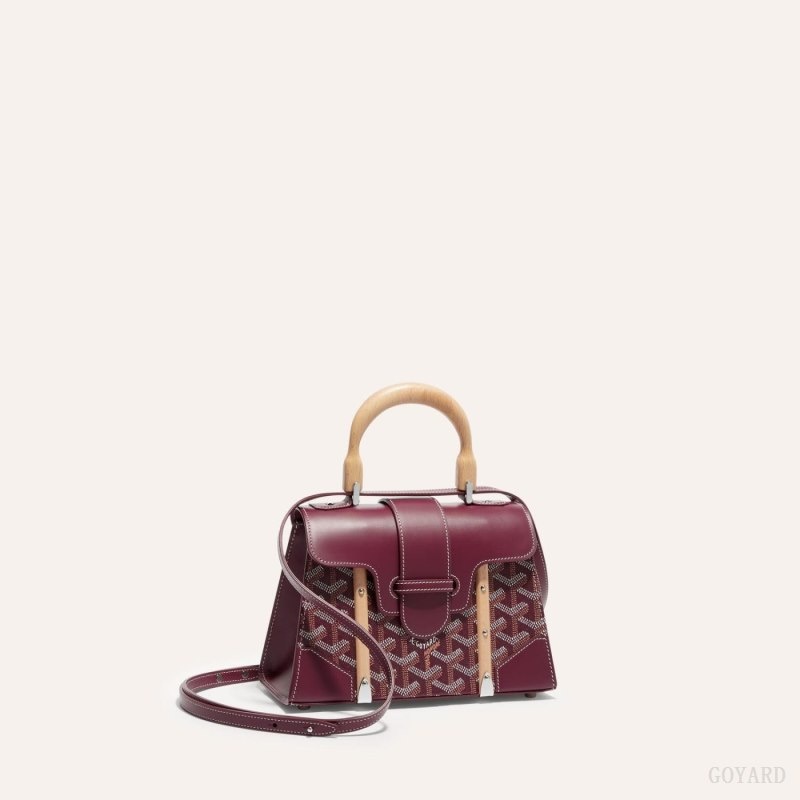 Burgundy Goyard SAÏGON STRUCTURE MINI BAG | KCBZ3540