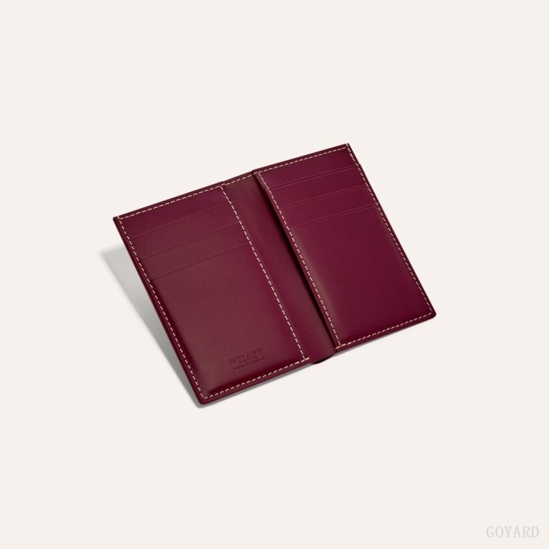 Burgundy Goyard SAINT-PIERRE CARD WALLET | IPVE9521