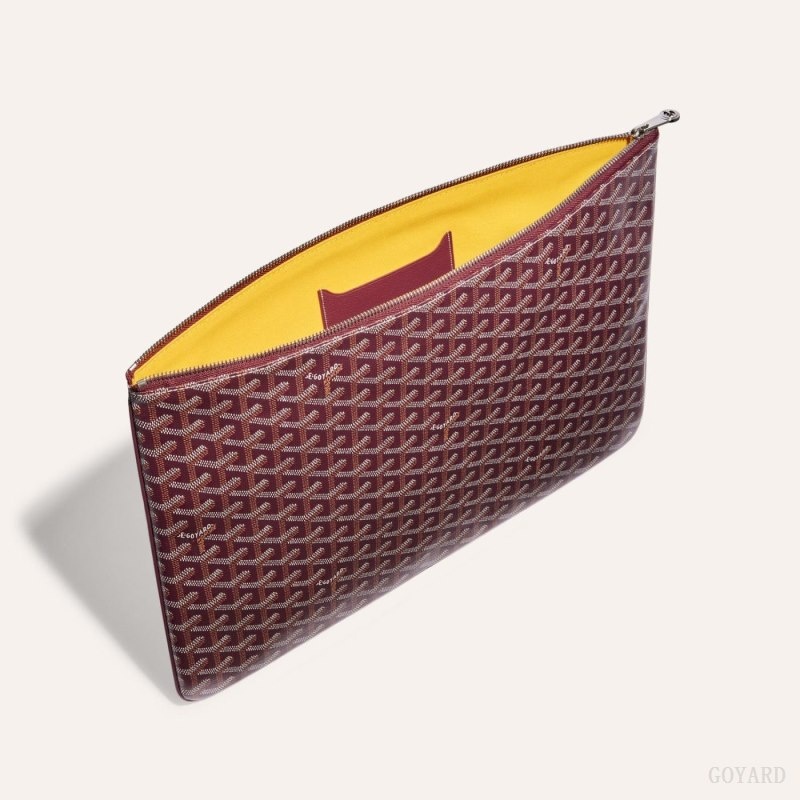 Burgundy Goyard SENAT GM DOCUMENT CASE | RVQT5638