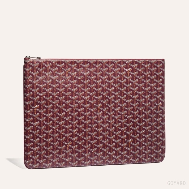 Burgundy Goyard SENAT GM DOCUMENT CASE | RVQT5638