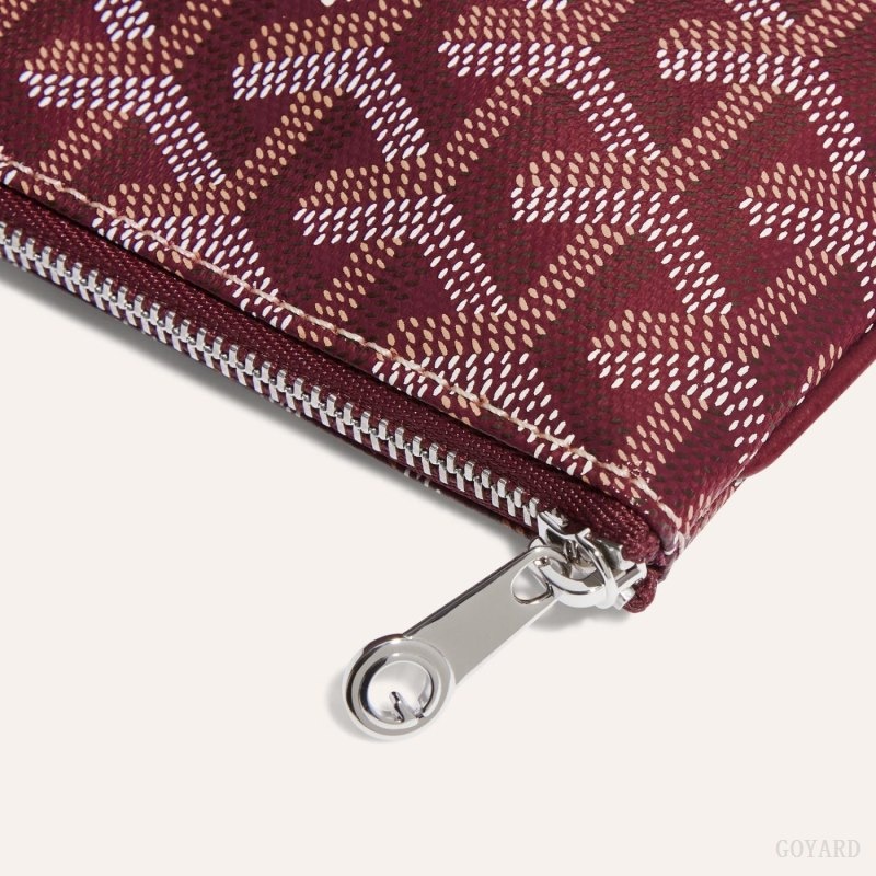 Burgundy Goyard SÉNAT MINI WALLET | SOFG4572