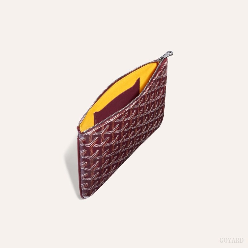 Burgundy Goyard SÉNAT PM POCKET | LPOM9456