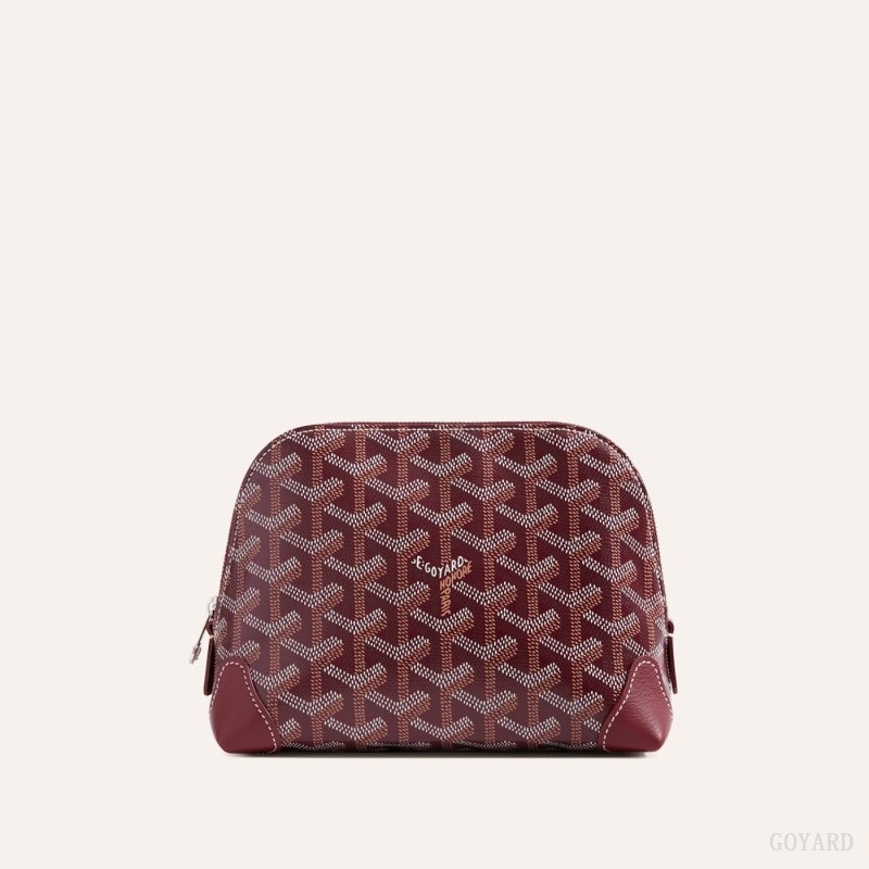 Burgundy Goyard Vendôme Cosmetic Pouch | UKQI1692