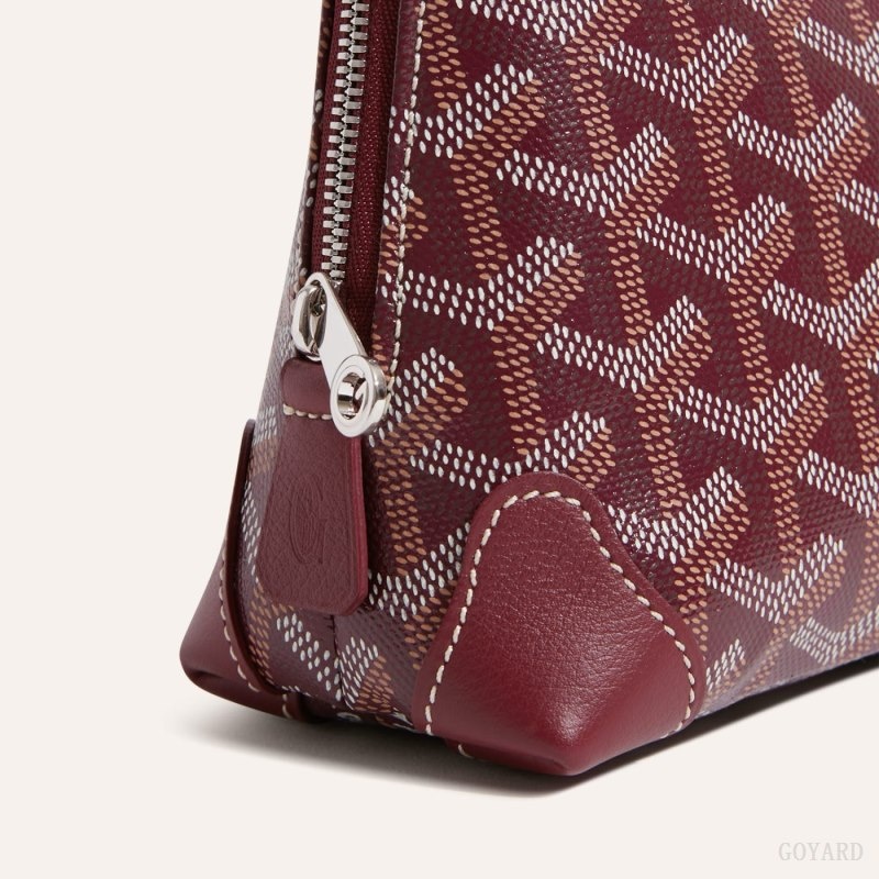 Burgundy Goyard Vendôme Cosmetic Pouch | UKQI1692