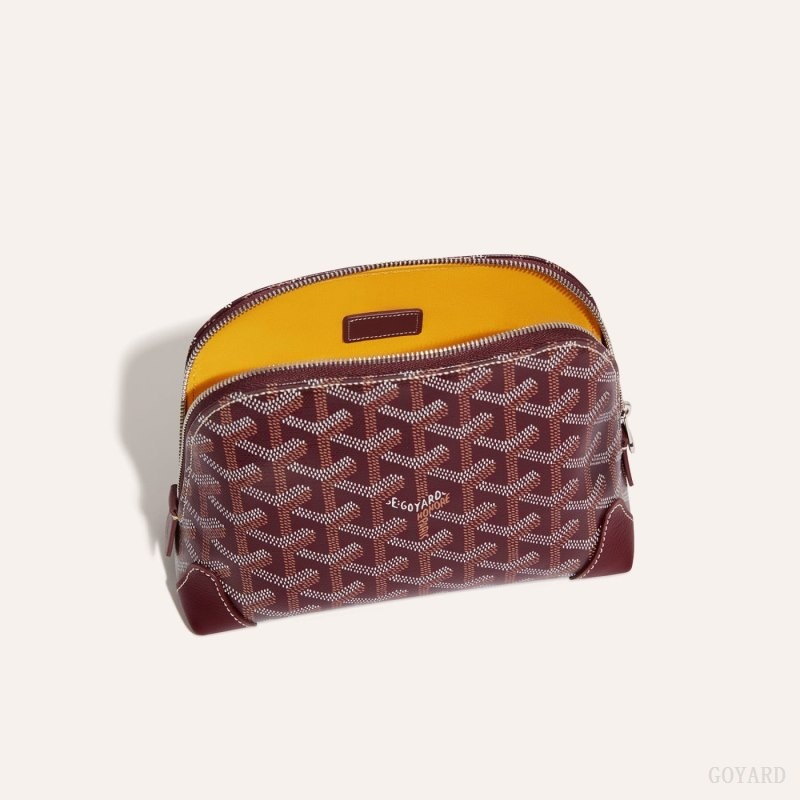 Burgundy Goyard Vendôme Cosmetic Pouch | UKQI1692