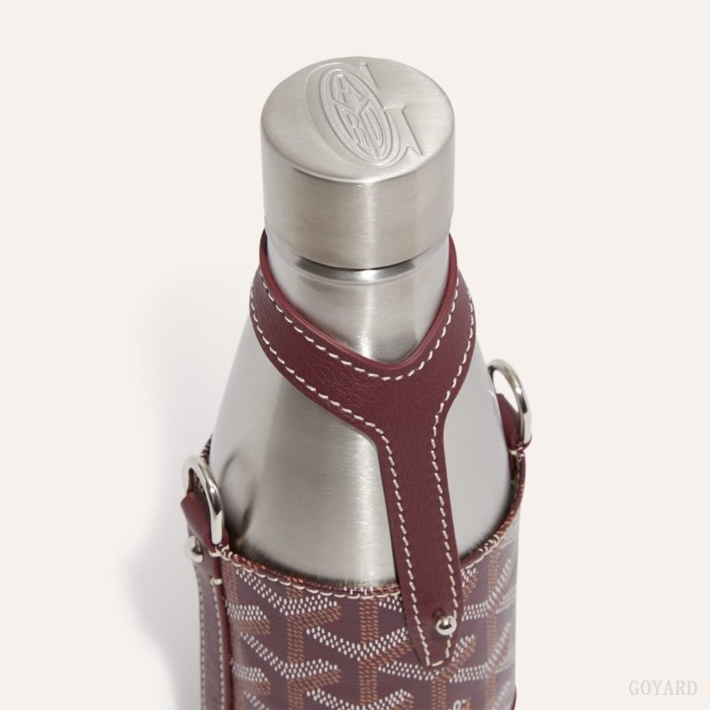 Burgundy Goyard Yonne PM Case & Flask | MHEB1246