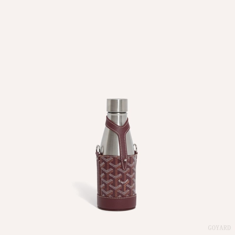 Burgundy Goyard Yonne PM Case & Flask | MHEB1246