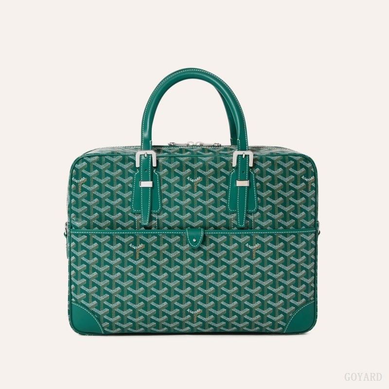 Green Goyard Ambassade MM Document Case | BHDI9609