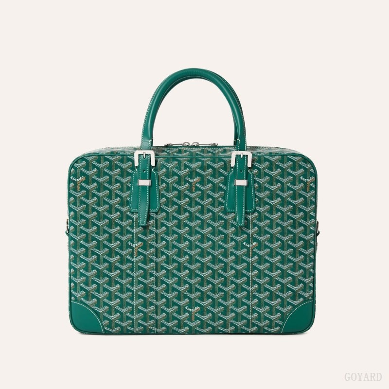 Green Goyard Ambassade MM Document Case | BHDI9609