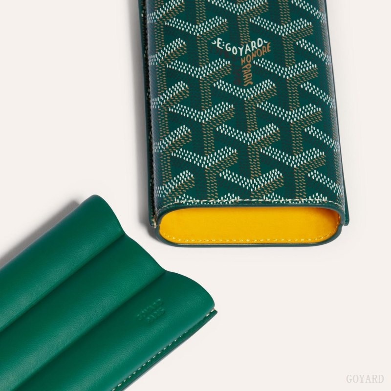 Green Goyard CHURCHILL 3 CIGAR CASE | QKBF2389